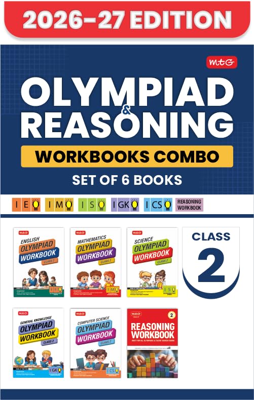 MTG ISO-IMO-IEO-ICSO-IGKO Olympiad and Reasoning Workbook Class 2 (Set of 6) | MCQs, Quick Recap with Achievers Section - SOF Olympiad Books For 2026-27 Exam