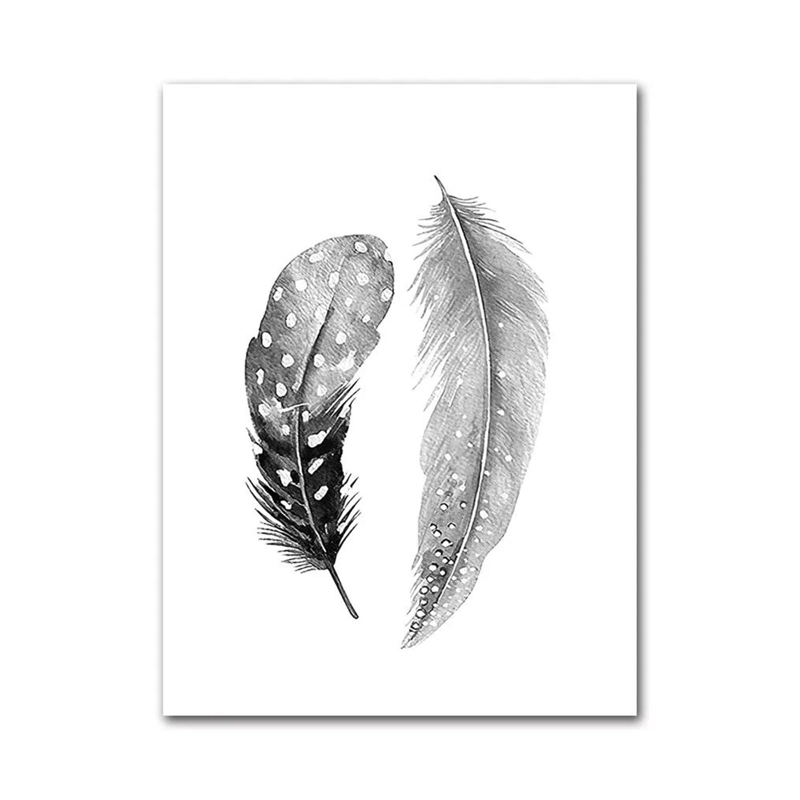 Tableau déco nature pissenlit et plumes 40x60cm pour salon