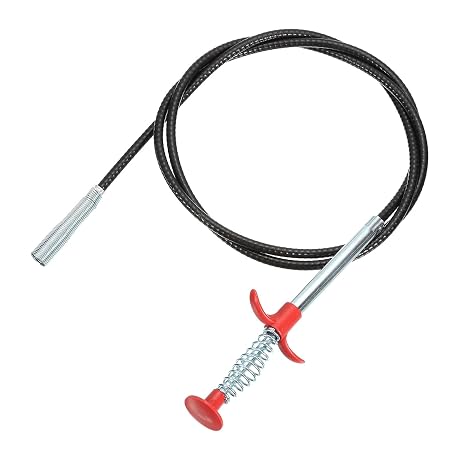 uxcell 62.99" Drain Clog Remover, Gutter Cleaning Tools Drain Cleaner, Flexible Grabber Claw Pick Up Reacher for Kitchen Bathroom Tub
