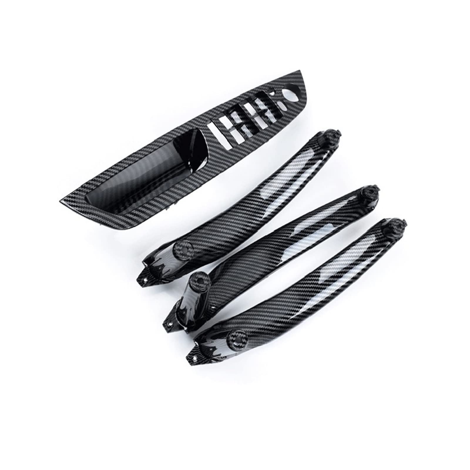 FANGZIQF Inner Door Pull Handles for E70 X5 SAV 2007-2013 for E71/E72 X6 2008-2014 Car Left Right Interior Door Armrest Handle Inner Panel Pull Trim Cover(LHD 4Pcs)