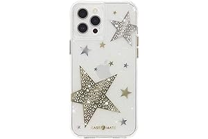 Case-Mate Sheer Superstar iPhone 12 Pro Max Case: Shimmer with Raised Rhinestones and Antimicrobial Protection