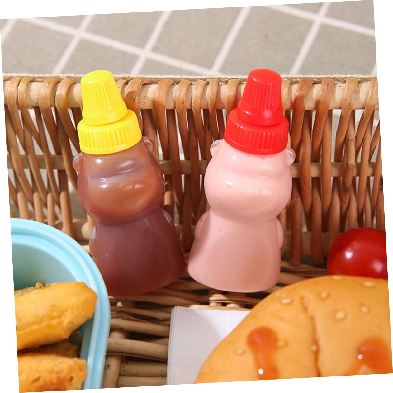 PRETYZOOM 60 Stk Sauce Flasche Saucenflasche küchenarmatur mini flasche Süße Soßenflasche gwürze behälter Honigspender Squeeze-Flasche für Sauce Flaschen mit Sojasauce Sport Wiederverwendbar