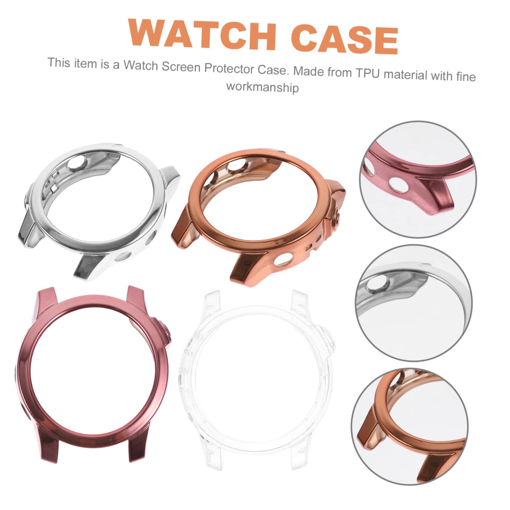 DOITOOL 8pezzi Coperture Protettive Per Anti- Tpu Per e Protezione Per Smartwatch Compatibili Rosa e