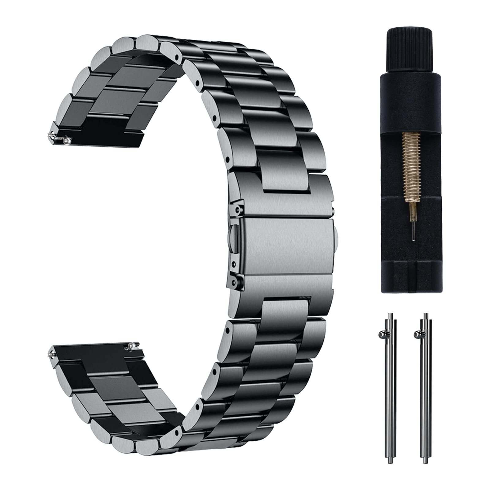 22mm Correa Metal para Amazfit Helio Strap/Amazfit Balance 2 /Balance/Bip 6/Bip 5/Bip 5 Unity/GTR 4 /GTR 3 Pro, Correas Pulsera Repuesto Acero Inoxidable para Hombre Mujer