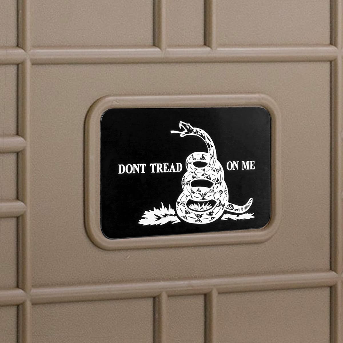 Eylar Don't Tread On Me Hard Rifle Case, Waterproof & Shockproof with Foam (Tan, 44 Inch Rifle Case)