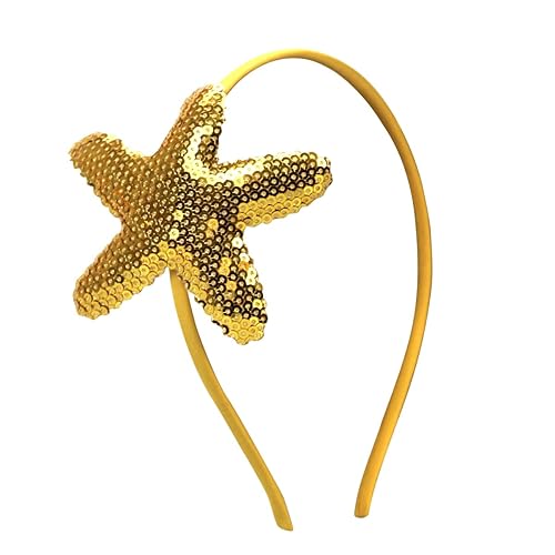 Miniatura 1 de Diadema de estrella láser con purpurina para el cabello, estrella de mar, lentejuelas y accesorios para el cabello, niñas y mujeres, cumpleaños,