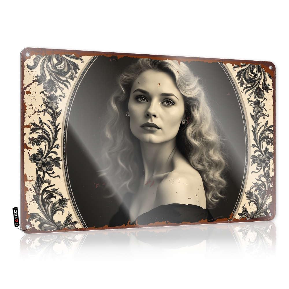 Sujd Colour Decaor, Vintage Wall Decor Bedroom Wedding Vintage Floral Portrait Frame. | Rustic Round Wall Art(30X40cm)