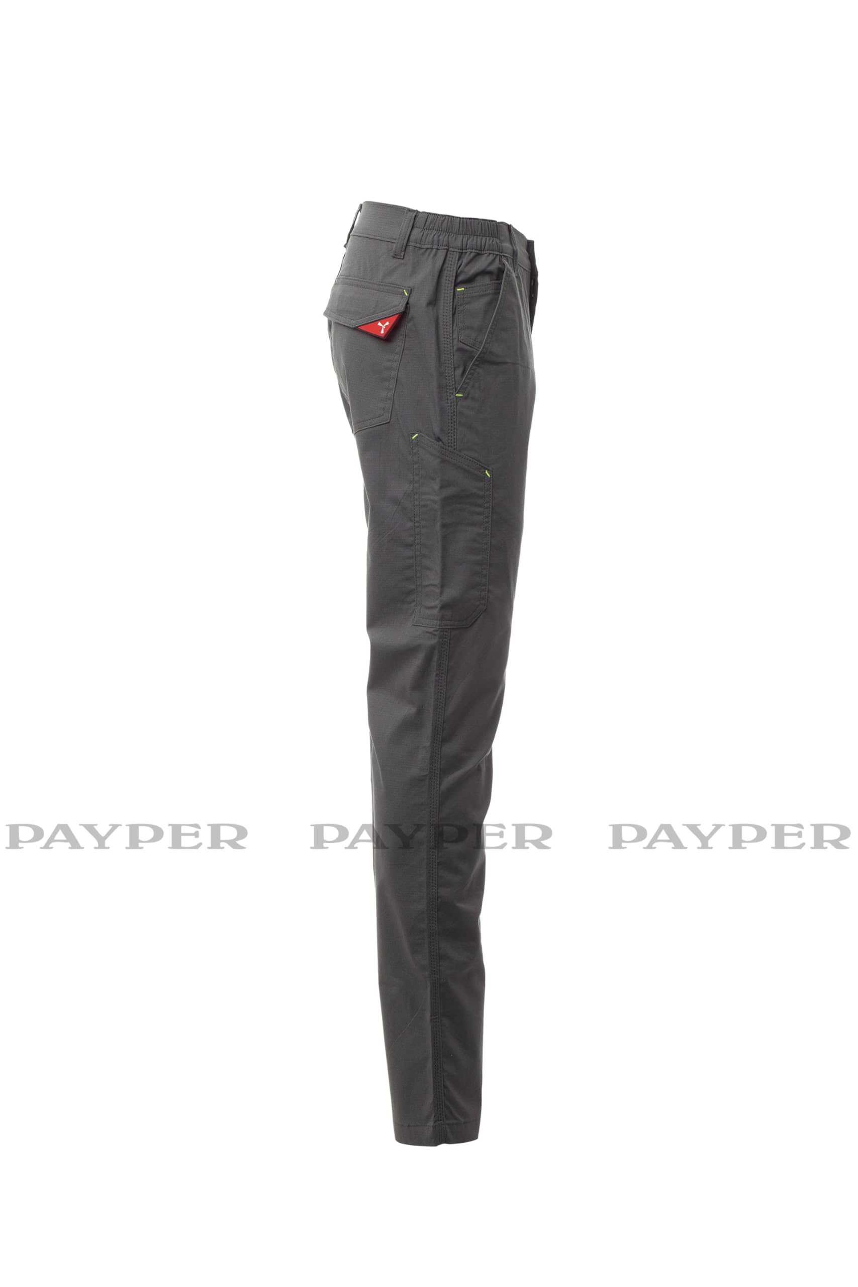 Siry Work Pantalone da Lavoro Unisex in Cotone Elasticizzato, Cuciture a Triplo ago, Elastico in Vita, Taschino Porta Monete, Porta Metro Laterale. Modello Summer Stretch