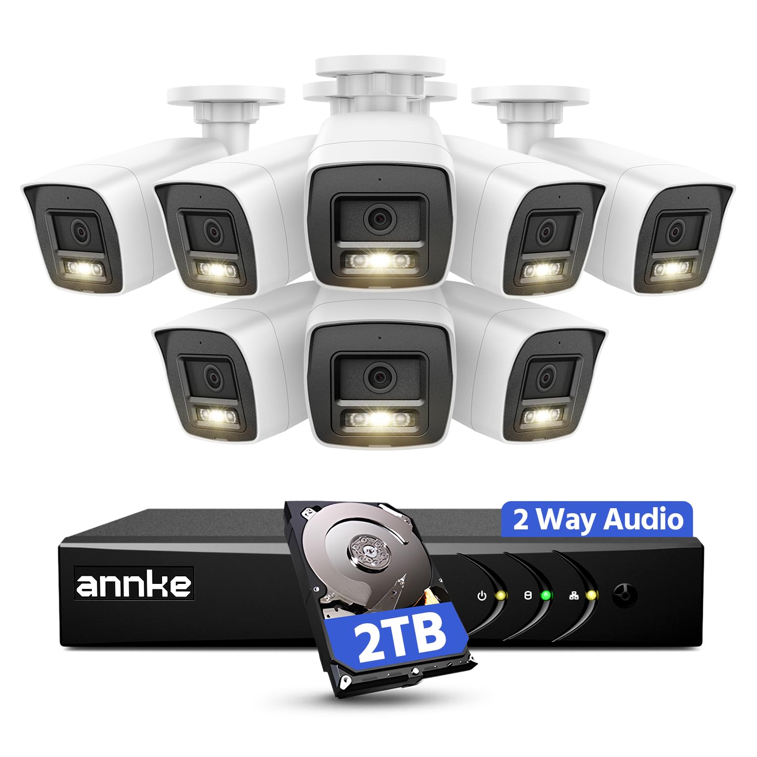 Amazon.com : ANNKE 2MP Two-Way Audio Security Camera System, 8CH