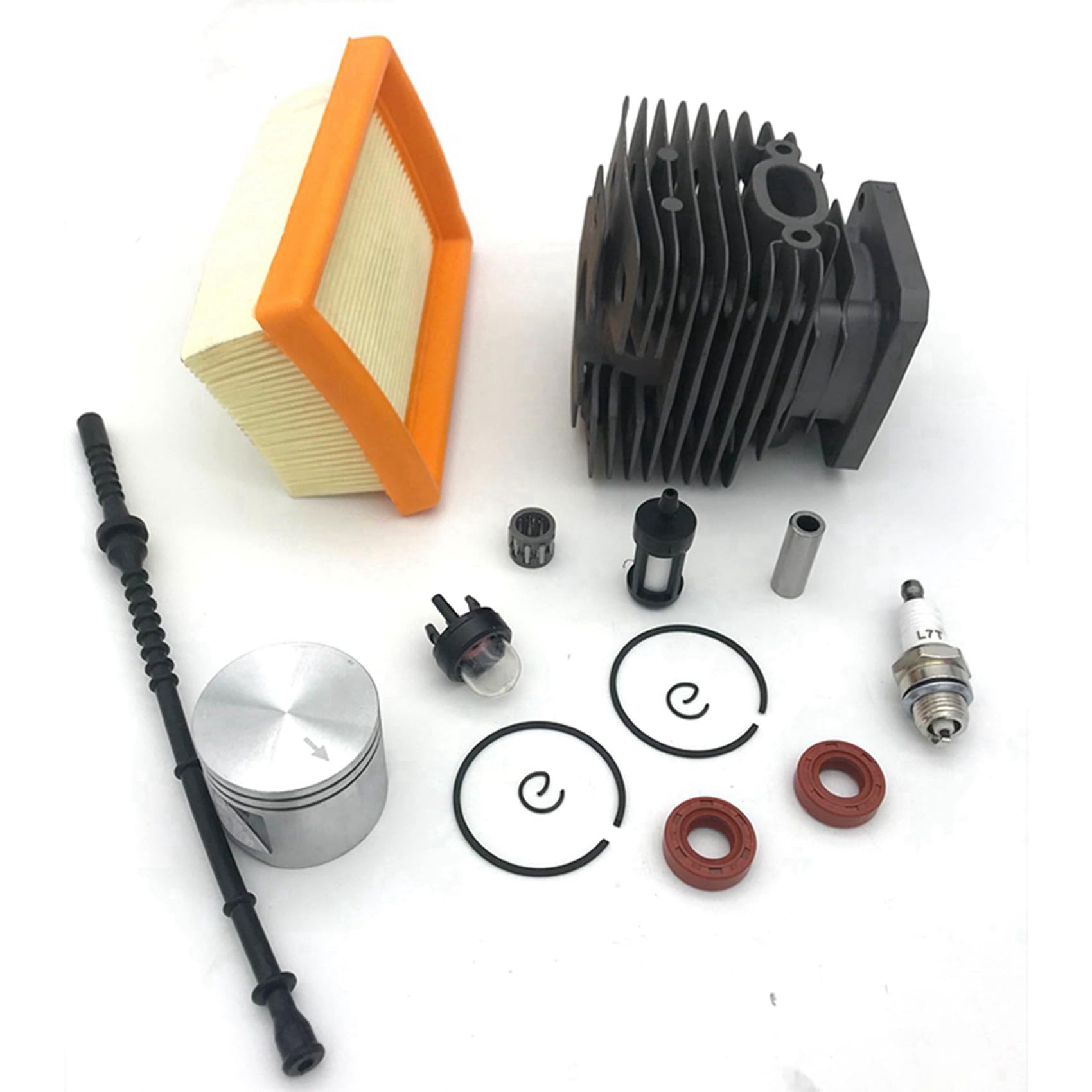 3X Kit de Pistón de Cilindro de 42 mm para Fs450 450 Línea de Filtro de Combustible de Aire Recortador de Bujías de Bombilla de Sello de Aceite 4128020