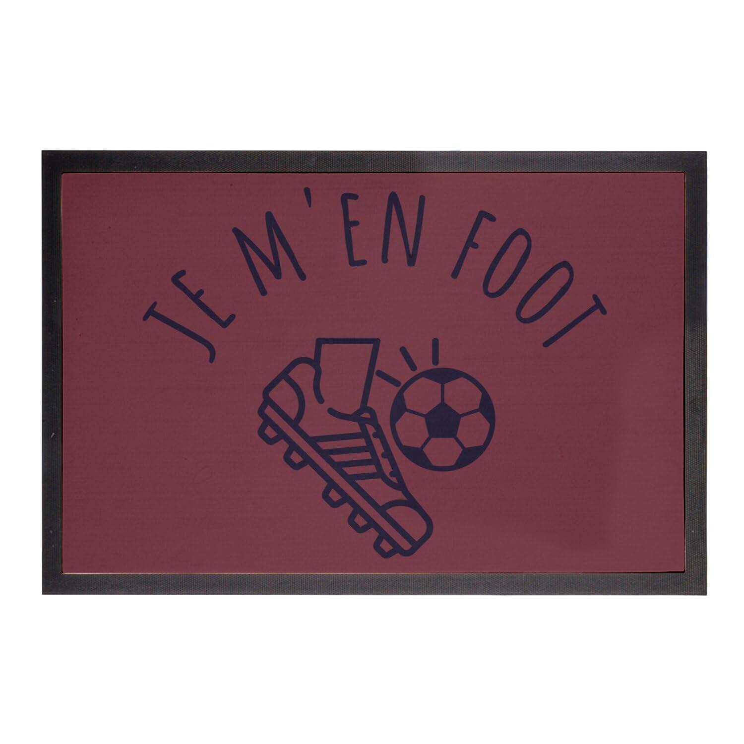 Paillasson rouge football évitez les traces de boue avec le tapis team 60x40cm