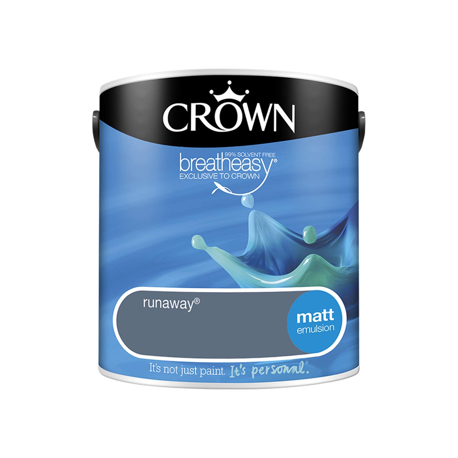 Crown Matt Emulsion Paint, 2.5L, Runaway 15.80 cm x 15.80 cm x 16.20 cm