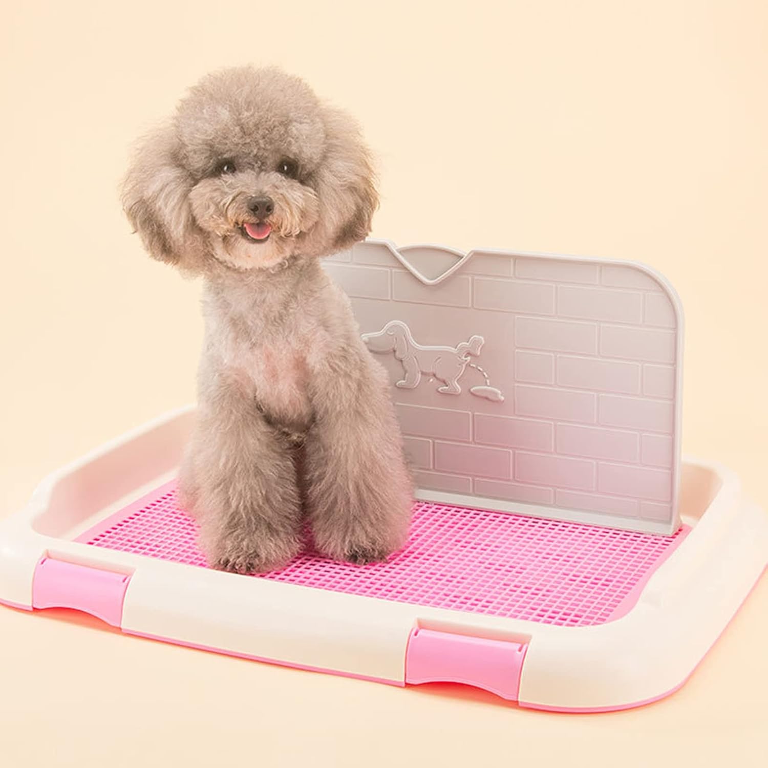 Gmjay Pet Suppliespet Toilet Pads Dog Training Toilet Dog Litter Box Dog Potty Tray Puppy Pad Holder with Removable Post for Cats and Dogs Toilet, : Pet Supplies