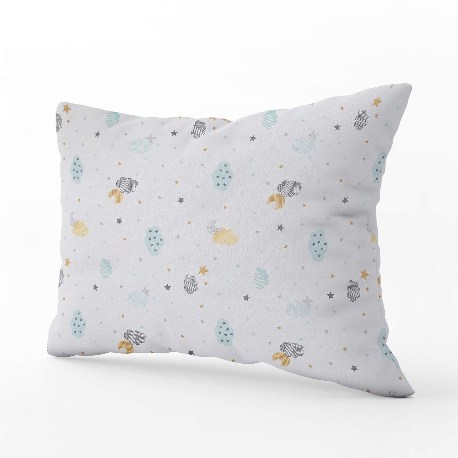 Lot de 2 Oreiller Enfant Taie D'Oreiller, Coussin 18 Mois, Housse Bébé 100% Coton, Machine à Laver