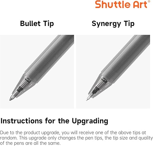 Miniatura 9 de Shuttle Art Ink Glide Series - Paquete de 90 bolígrafos de gel de punta fina retráctiles de 0.020 in, juego a granel de tinta de gel de secado