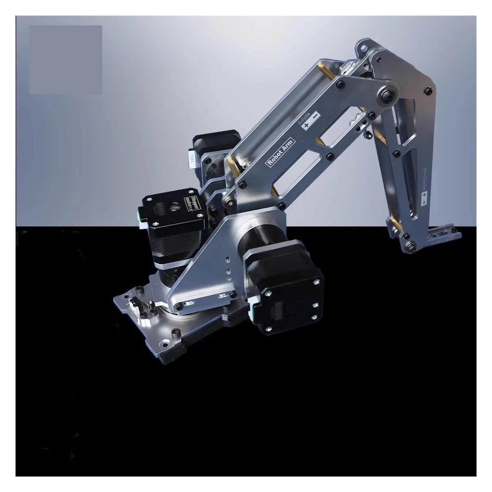 3-osiowe ramię robota krokowego Ramię robota zagęszczony model robota przemysłowego ze stopu aluminium Robot wieloosiowy(Only Arm Frame)