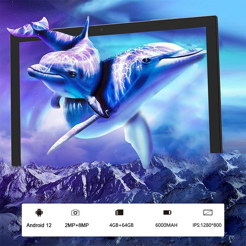 Miniatura 5 de Tablet Android de 10 pulgadas, 4 GB + 64 GB, tableta Android 12, expansión de 512 GB, cámara de 8 MP, procesador de cuatro núcleos de 4 GB de RAM,