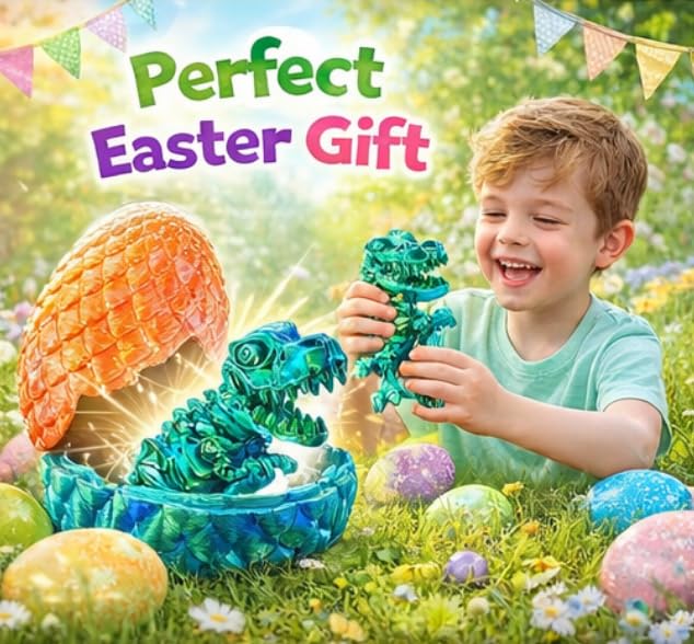2 Packs 3D Printed Dinosaur Toys for 3-5 5-7 Years Boys, Jurassic T-rex Skeleton Action Figures with Large Storage Dino Eggs, Birthday Gifts Fidget Toys for 3 4 5 6 7 8 9 10 11 12 Years Old Boys Girls - image 6