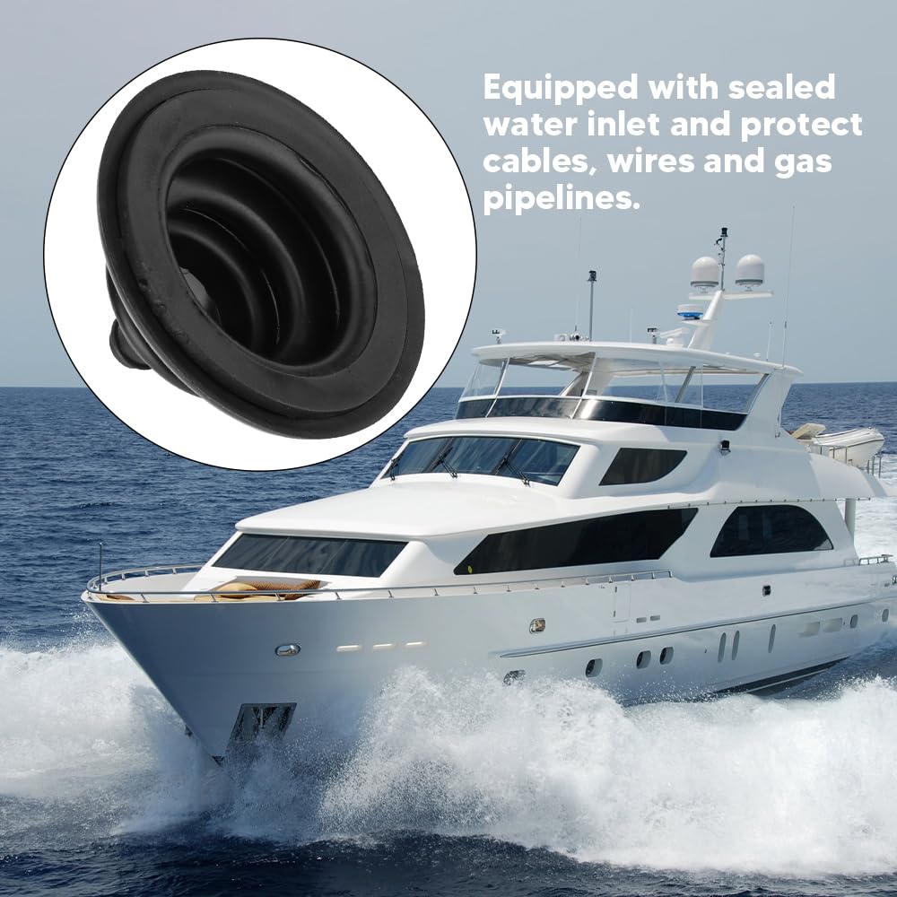 Boat Cable Boot 2.76in Motorwell Boot Boat Motor Well Cable Boot Boat Transom Steering Wires Holder Boot Plastic Rigging Cable Boot for Boat Yacht Ship Trunk