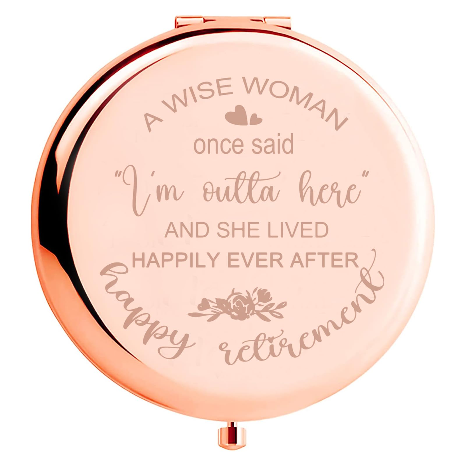 Kasuwow Retirement Gift for Woman, Retirement Gifts, Retirement Gifts for Women 2025 Coworker Leaving Gifts, Happy Retirement Gifts Comapact Mirror