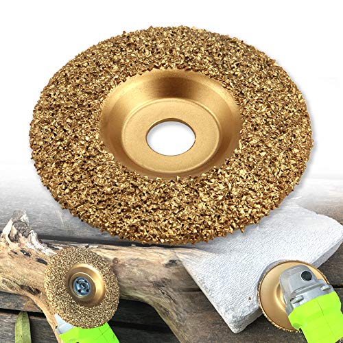 ROOCBIT Tungsten Carbide Shaping Disc - 5" (127mm) Dia 7/8" (22.23mm) Bore - Coping Woodworking Angle Grinder Attachment