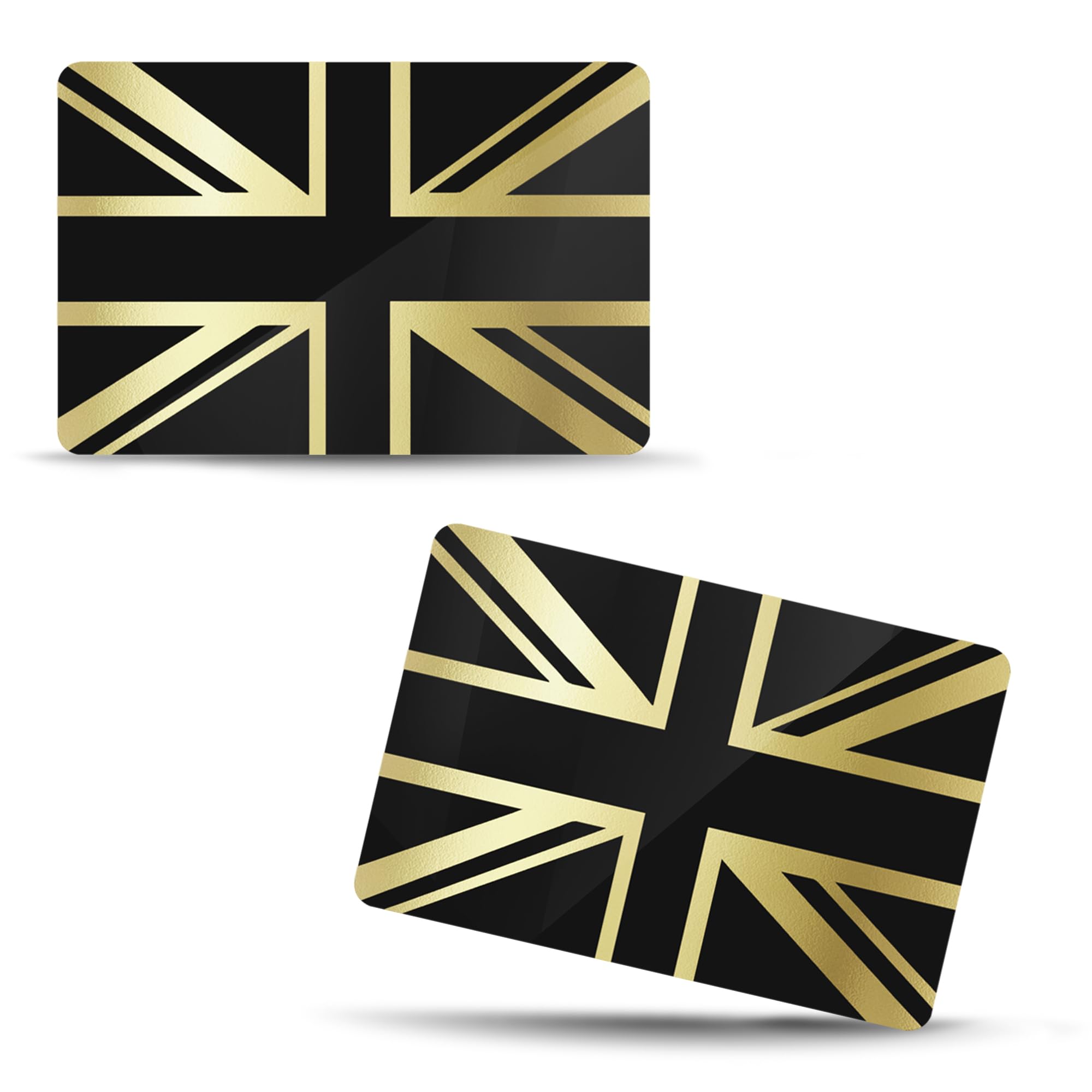Biomar Labs Car Sticker Vinyl Sticker Waterproof for Car Motorcycle Laptop and Helmet - Laminated Decorative Stickers for Window Water Bottle and Accessories Gold UK Flag B 154