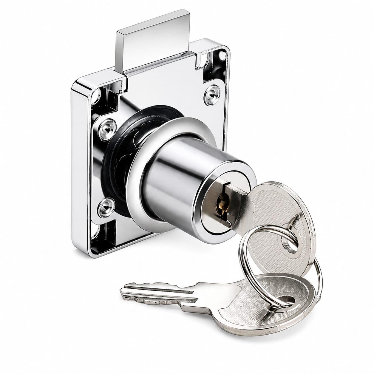 Kitchener and Flatware Furniture Multipurpose Drawer Lock with 3 Keys Heavy Duty Chrome Finish Furniture Lock for Drawer Cupboard Cabinet Office Desk Home and Commercial Use (Pack of 1)-picture-10