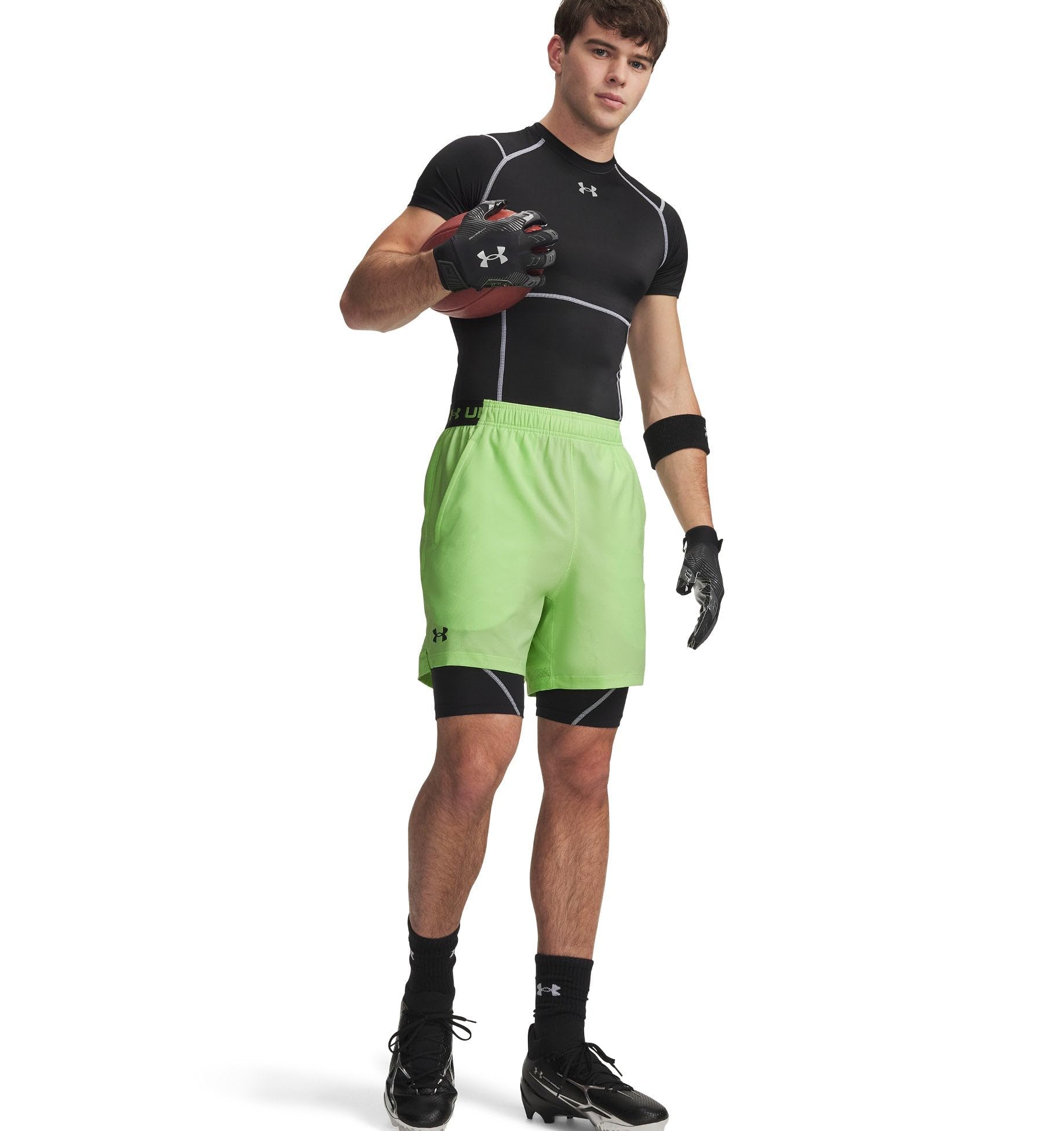 Under Armour HG Elite Long Short Weiß Herren