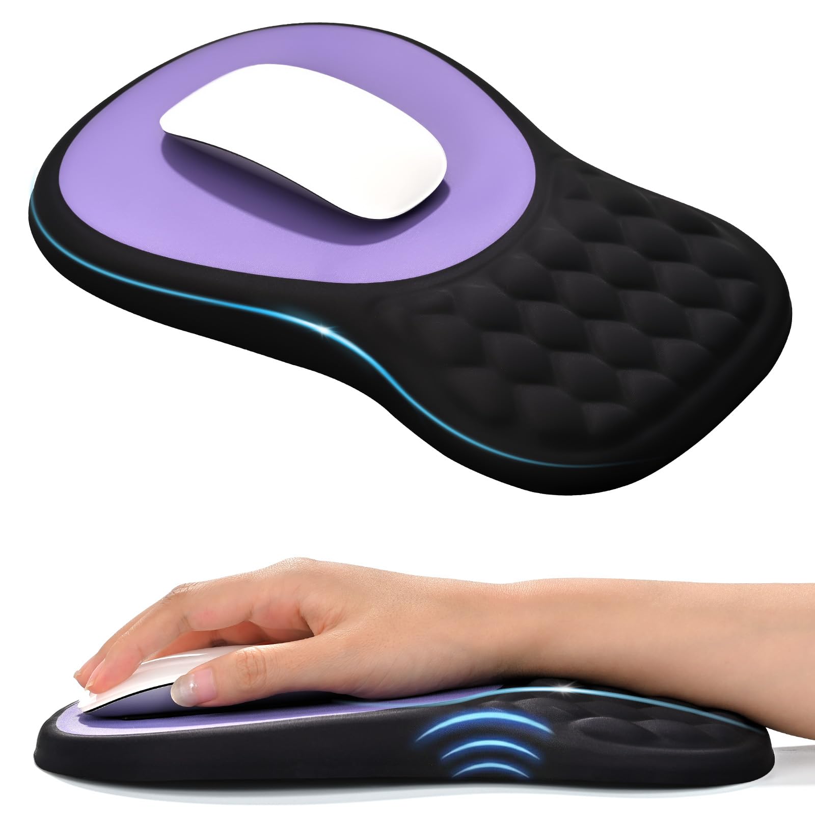 EooCoo Massage Ergonomic Mouse Pad with Dual-Slope Design Wrist Rest | Carpal Tunnel Reli…