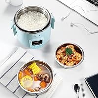 Vista 5 de Bear DFH-B20J1 - Lonchera inteligente con calefacción automática, mini olla caliente, a prueba de fugas, con función de mantener el calor