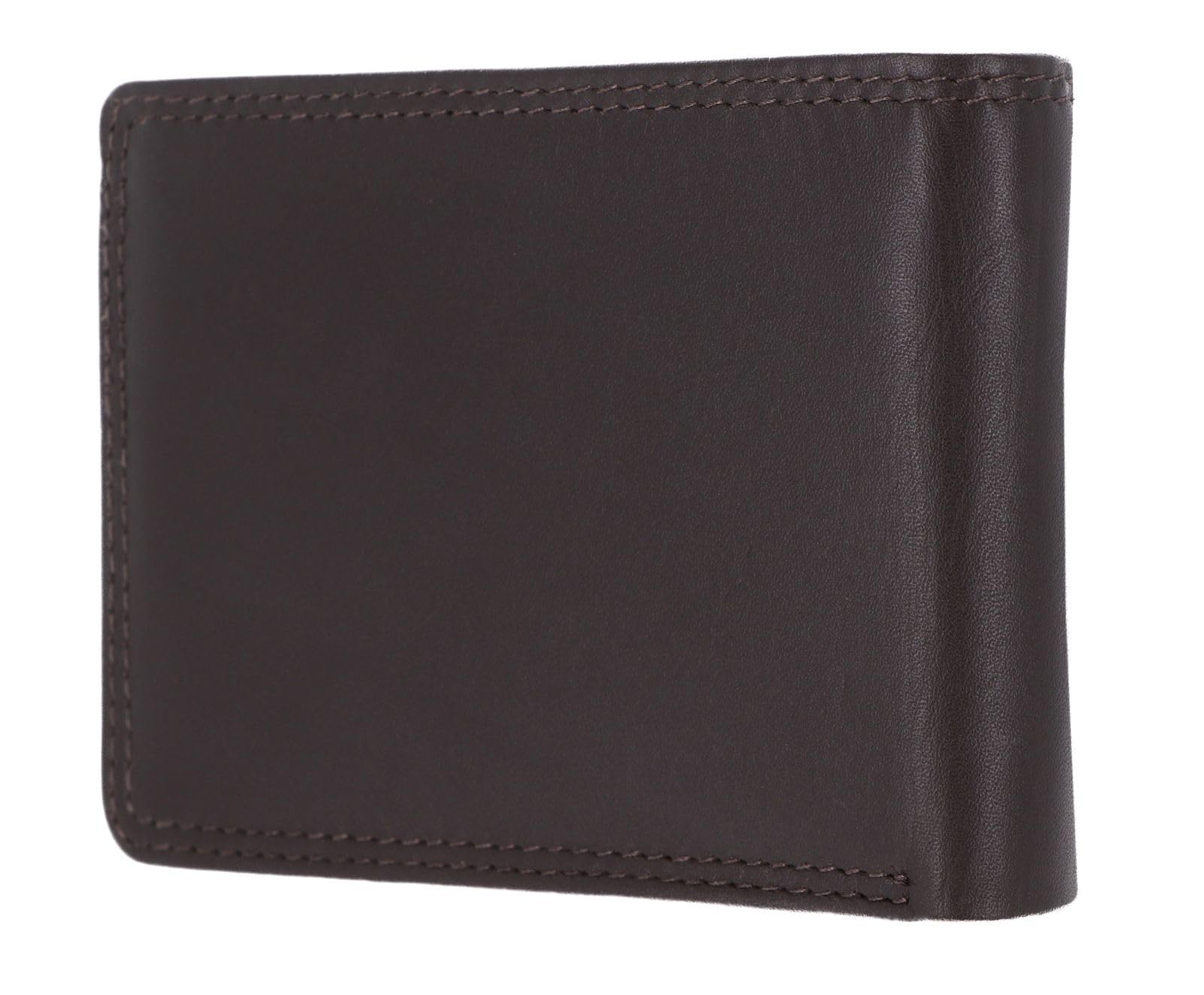 Golden Head Leder Geldbörse Polo RFID Protect Minischeintasche 1196 Dunkelbraun