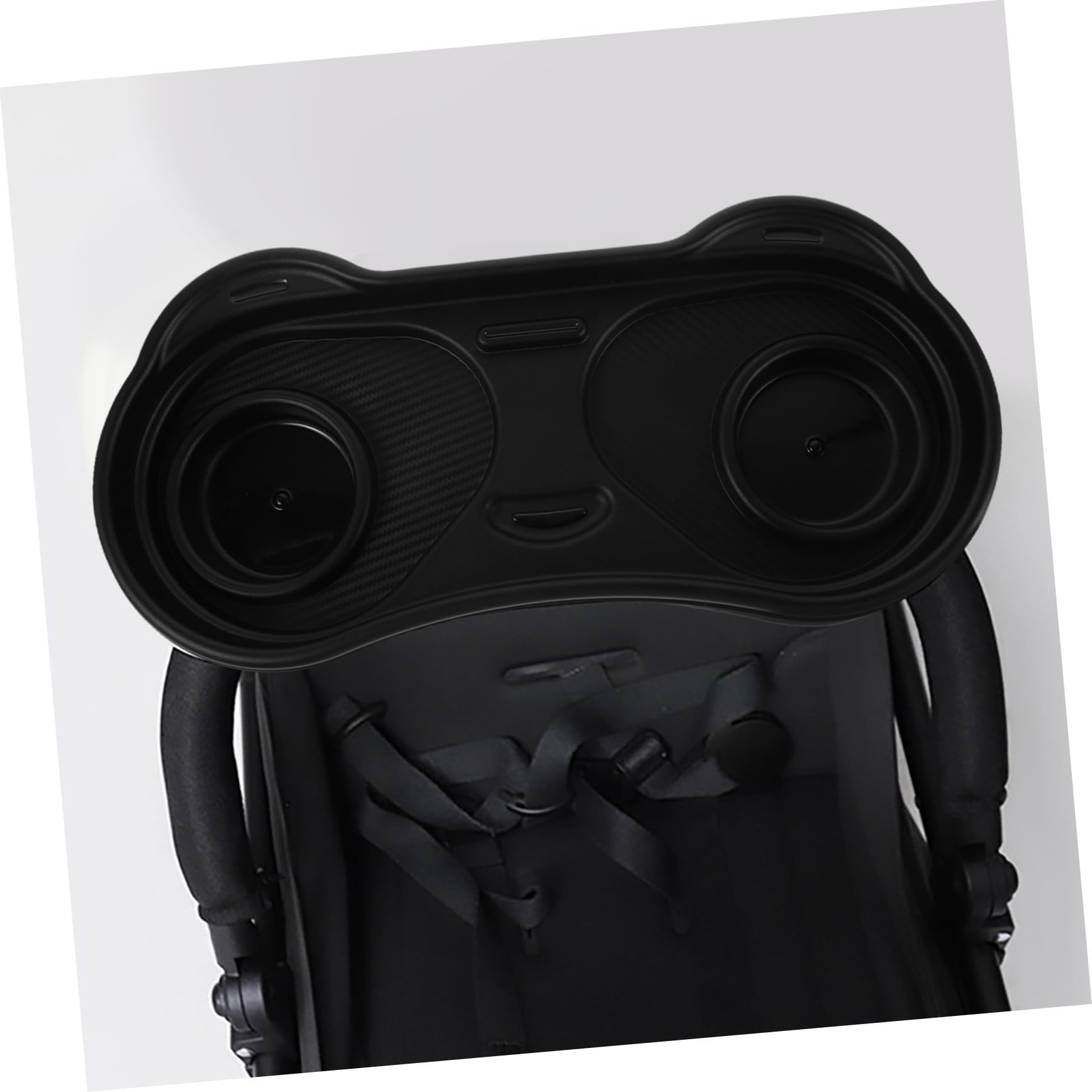 Abaodam Vassoio Porta Snack per Passeggino con Portabicchieri in Plastica Vassoio Rimovibile per Carrozzina e Girello Accessori per Passeggino