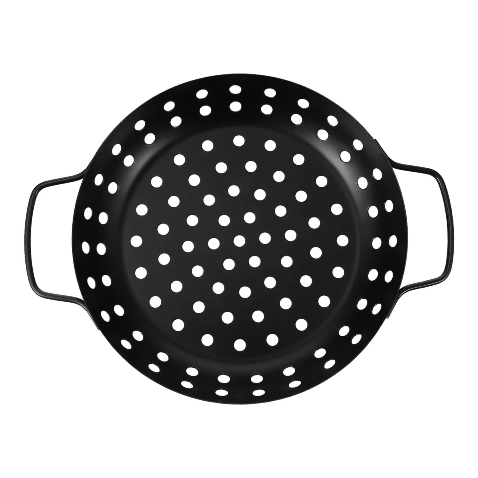 Alipis Bandeja Resistente al Calor para Asar de Acero al Carbono y Antiadherente con Diseño de Agujeros Grandes y Doble Asa para Barbacoa Exterior Profesional