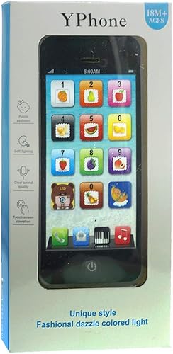 Miniatura 2 de Teléfono celular de juguete Yphone, para niños, color negro, recargable por USB