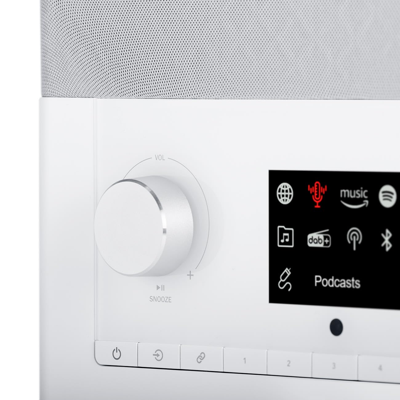 Teufel Radio 3Sixty Enceinte Radio Internet, WiFi et Bluetooth, FM/Dab+, Son à 360 degrés avec subwoofer intégré (Blanc)