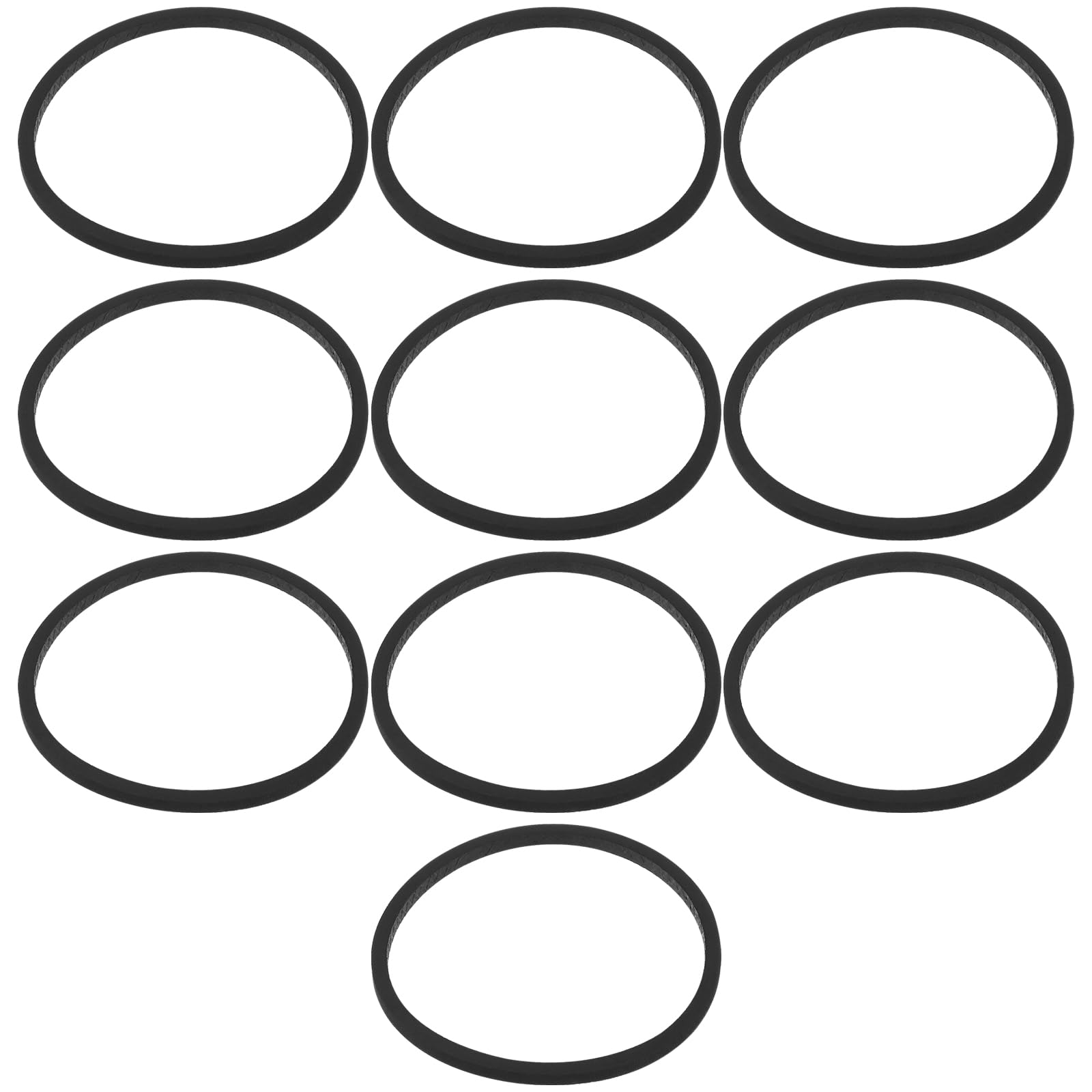 The Lord of the Tools Lot de 10pcs Courroies Carrées pour Machine à Cassette Diamètre de Fil 25mm Diamètre de Fil 1,2mm Circonférence 78mm pour Enregistreur Baladeur Répéteur Lecteur de DVD