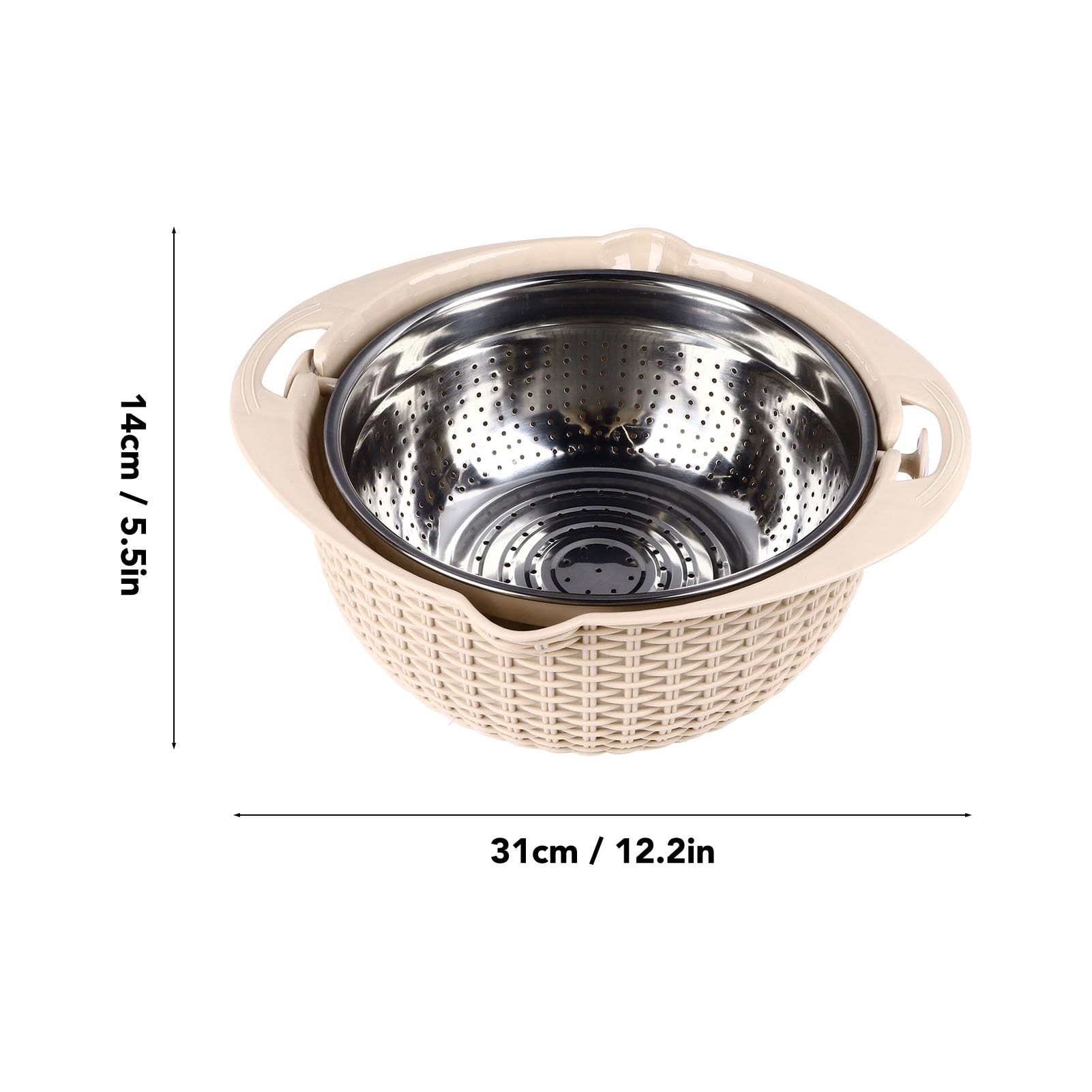 Set di Colini e Colapasta 4 in 1 con Ciotola per Cucina, Set di Colini e Colapasta per Alimenti con Strumenti per Affettare, Colino Rotante, Centrifuga per Insalata, Pulisci
