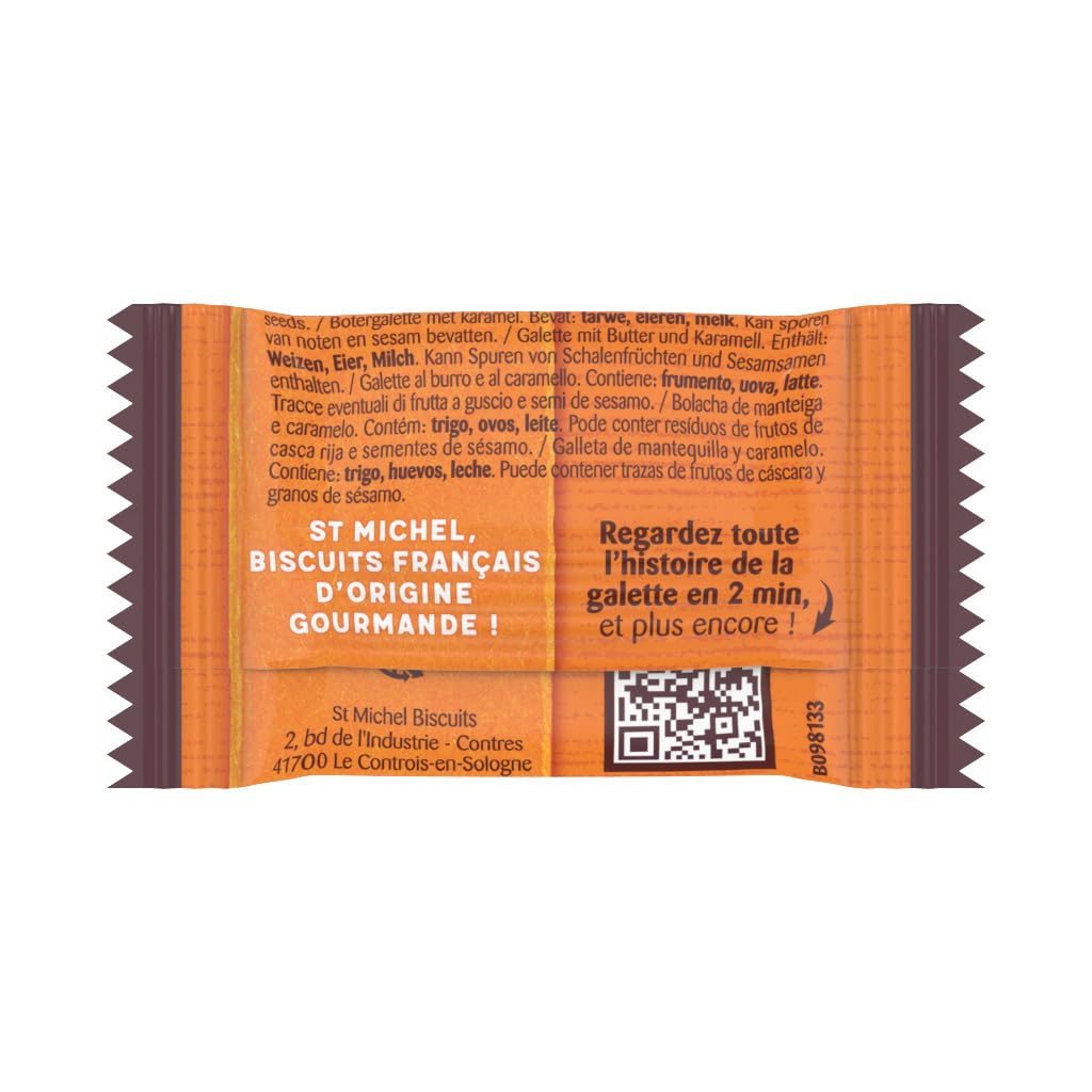 St Michel - Pequeña Galleta de Caramelo - 3,5 g Caja de 400 Sobres Individuales - 1,4 Kg