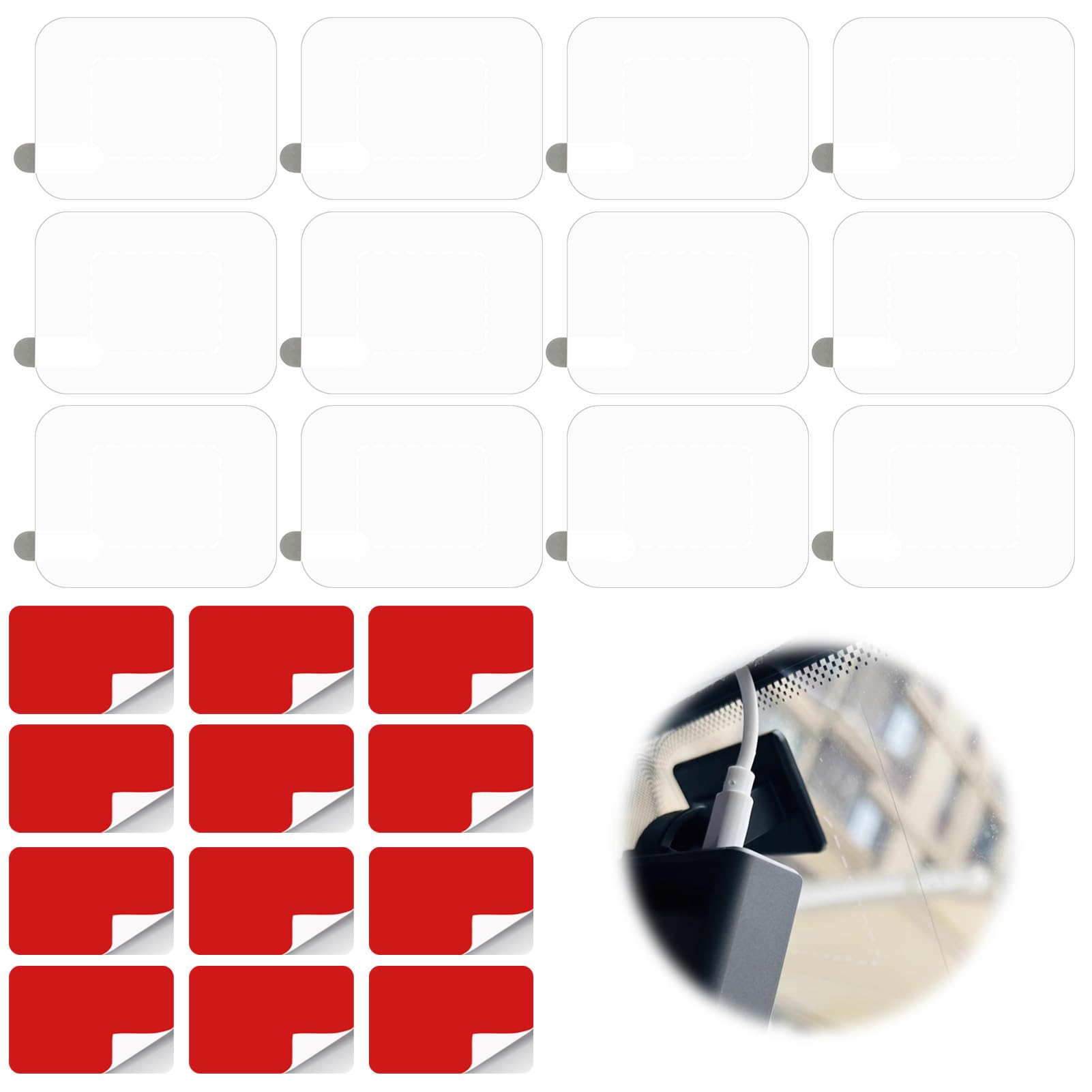 Lot De 20 Adhésifs Double Face En Mousse Pour Plaque D'immatriculation De Voiture