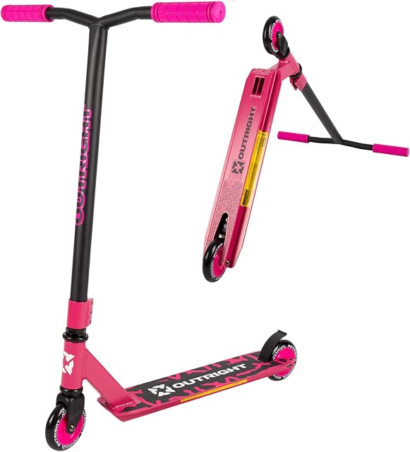 Outright Midas Stunt Scooter for Kids, Adults, Boys, Girls. Advanced Kick T-Bar Stunt Scooter with ABEC 5 Bearings, Multiple Colour Beginner Stunt Scooters