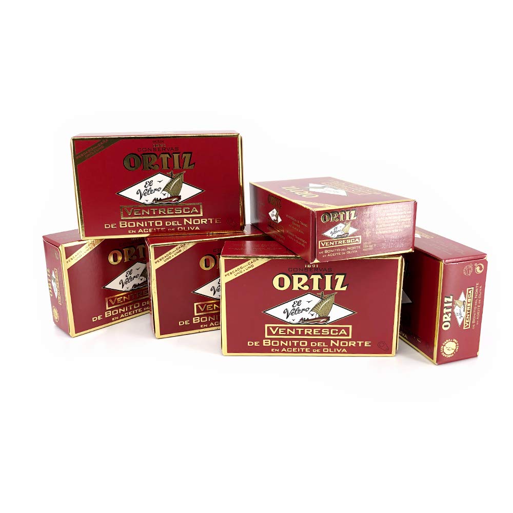Atún Pack 6 Ventresca de Bonito ORTIZ - 6 latas de conserva de Ventresca de Bonito