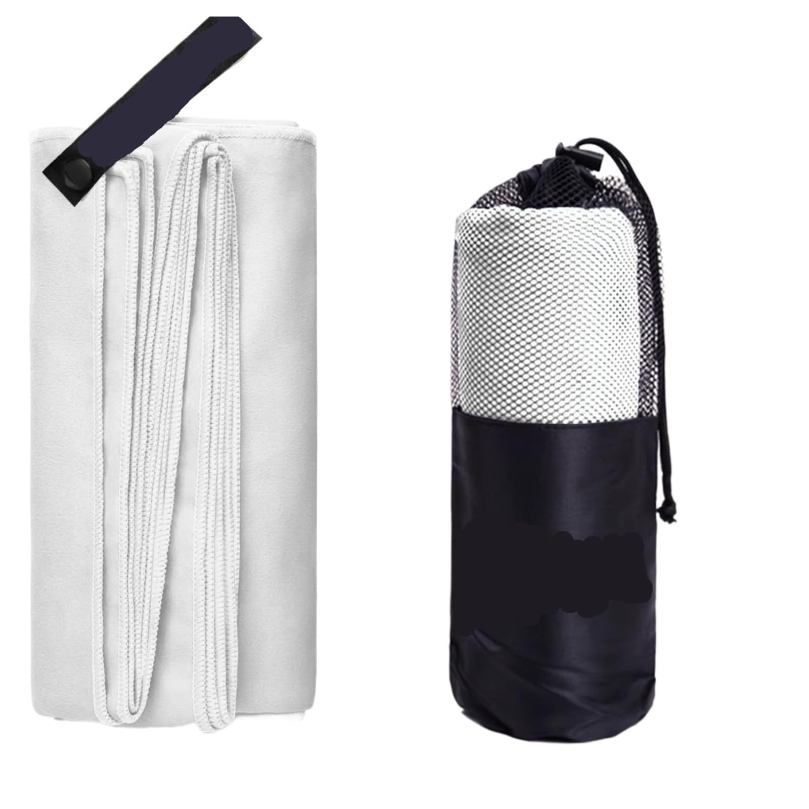 CHTKAGV Quick Dry Beach Towel, Microfiber Travel,Fast Drying Set For Camping, Gym, Sports, Bath(White,80x160cm)