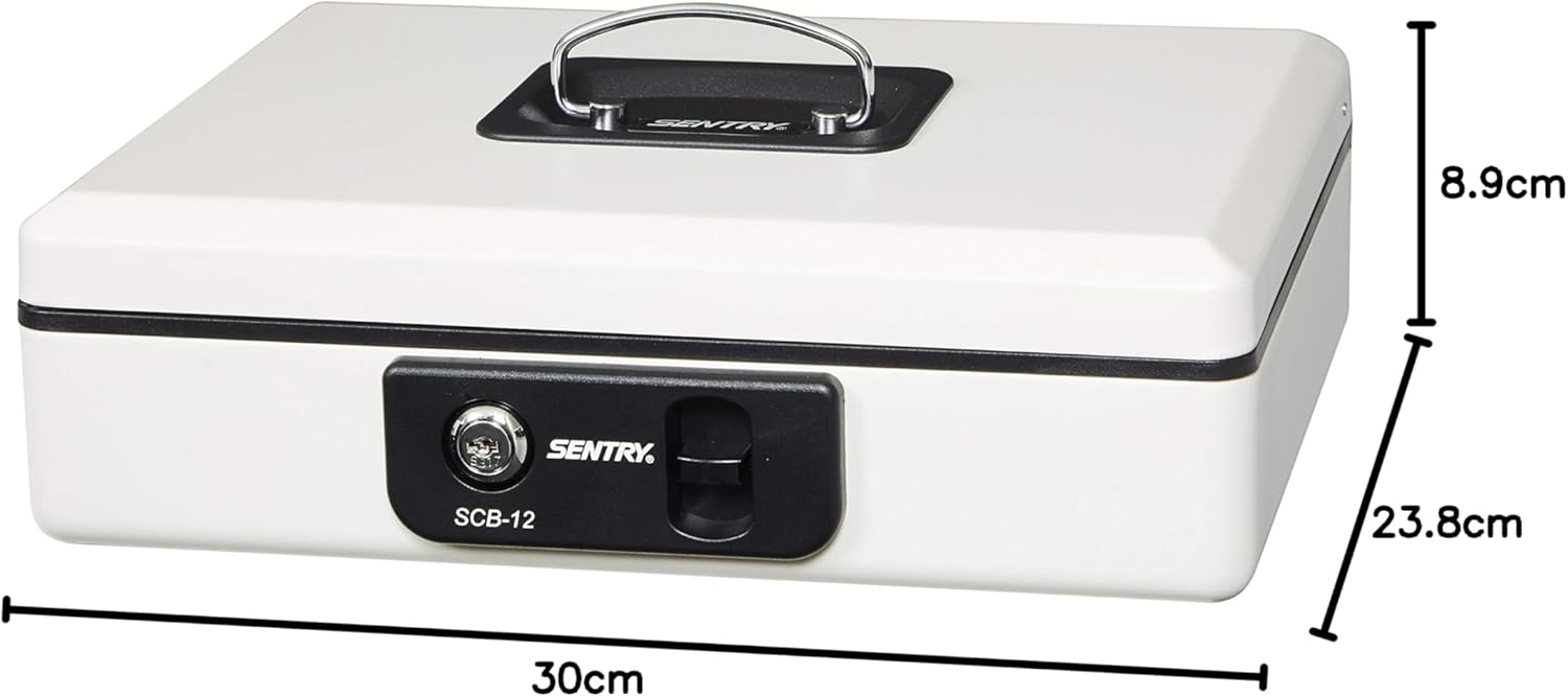 Sentry SCB-12 Handbag, Key Lock Type, One-Touch Open, B5 Paper, Light Gray