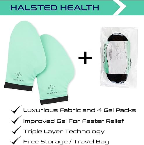 Miniatura 2 de Guantes de terapia fríocaliente  Gel avanzado  Alivio rápido de artritis, quimioterapia, CTS, neuropatía, manos hinchadas e inflamadas  Incluye 2