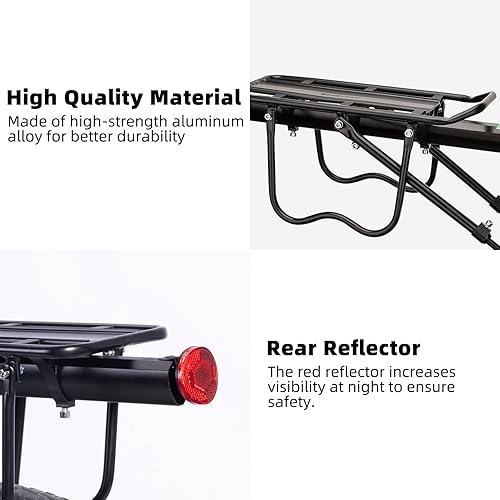 Miniatura 4 de ROCKBROS Portabicicletas trasero de liberación rápida para bicicletas de carga para equipaje, portabicicletas de montaña trasero