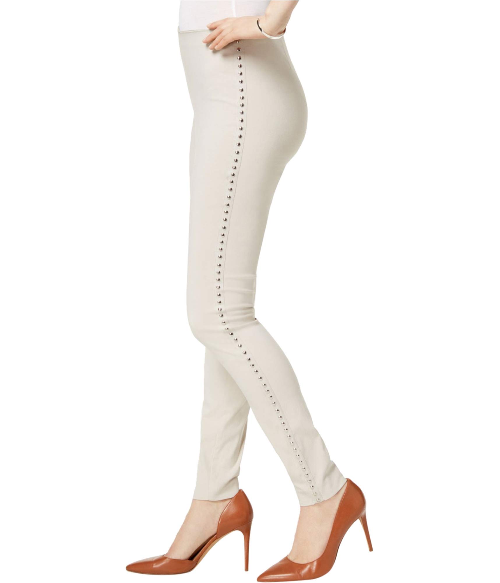 I-N-C Womens Pull-On Casual Trouser Pants Beige 0 Regular