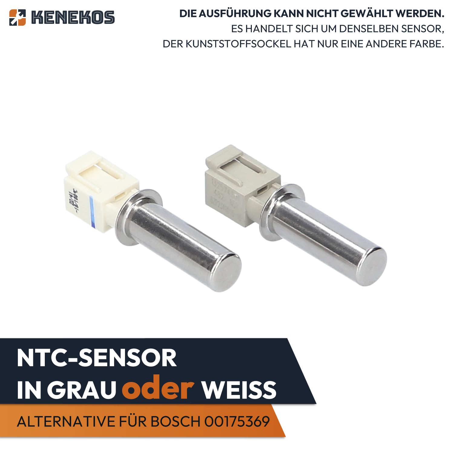Kenekos - SET Heizelement wie 12029196 (ersetzt 265961/00265961) mit NTC-Sensor wie 00175369/175369 230V, Heizstab kompatibel mit Bosch Siemens Waschmaschine Constructa Balay iQ100 iQ300 iQ500 iQ590