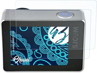 Bruni Screen Protector compatible with SJCAM (QUMOX) SJ7 Star Protector Film, crystal clear Protective Film (2X)