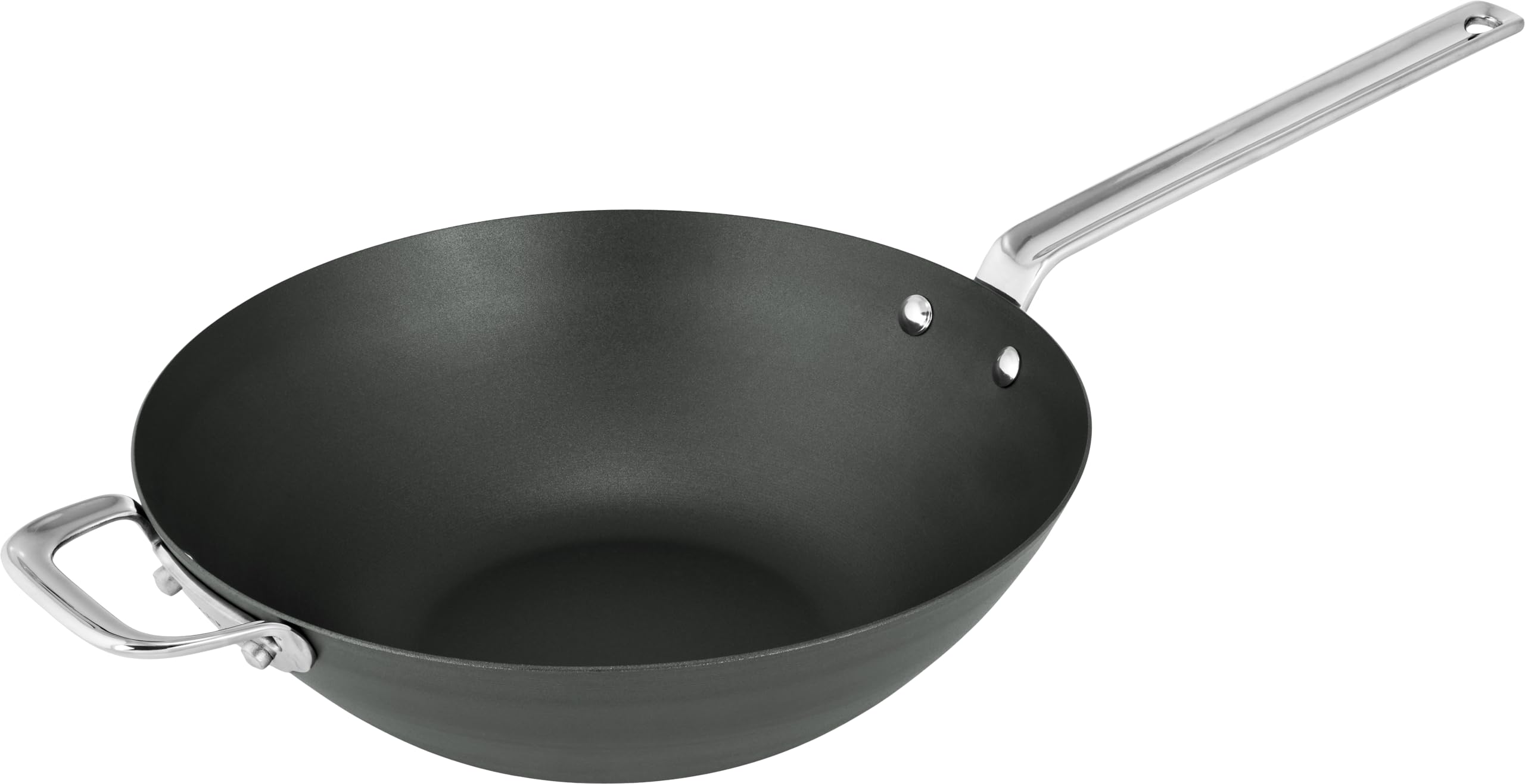 Wok en acier noir SCANPAN 30 cm Black Iron en acier carbone durable