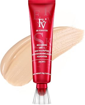 FV Foundation Long Lasting Medium Coverage with Matte Finish Up to 12 Hours Waterproof Foundation Oil Free and Lightweight for Oily Skin, 30ml IVORY